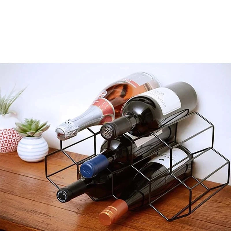 Wine rack Nordic Black & Gold