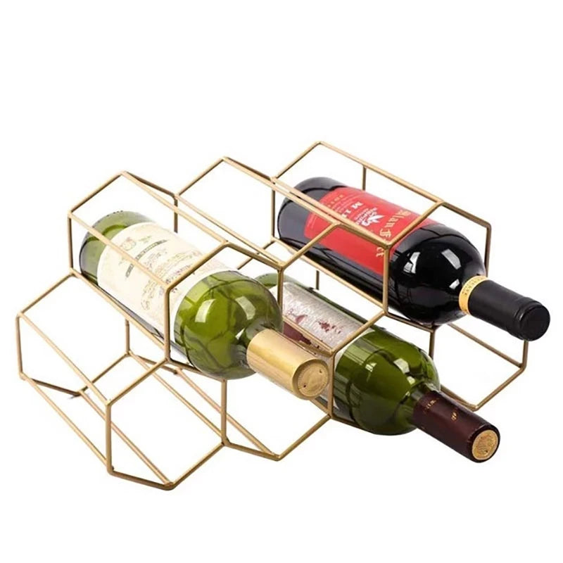 Wine rack Nordic Black & Gold