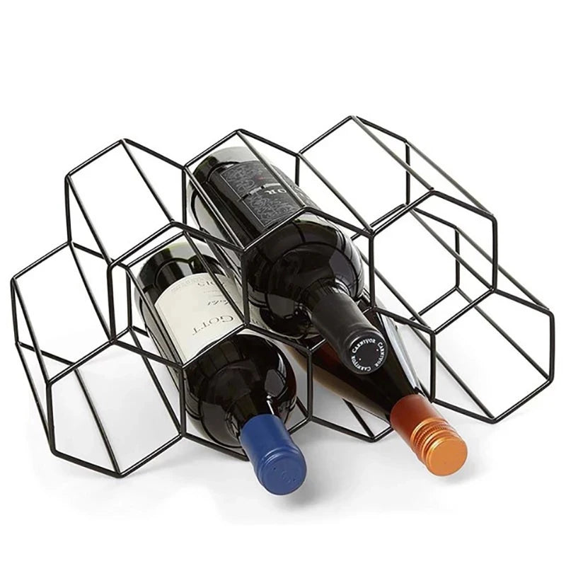 Wine rack Nordic Black & Gold