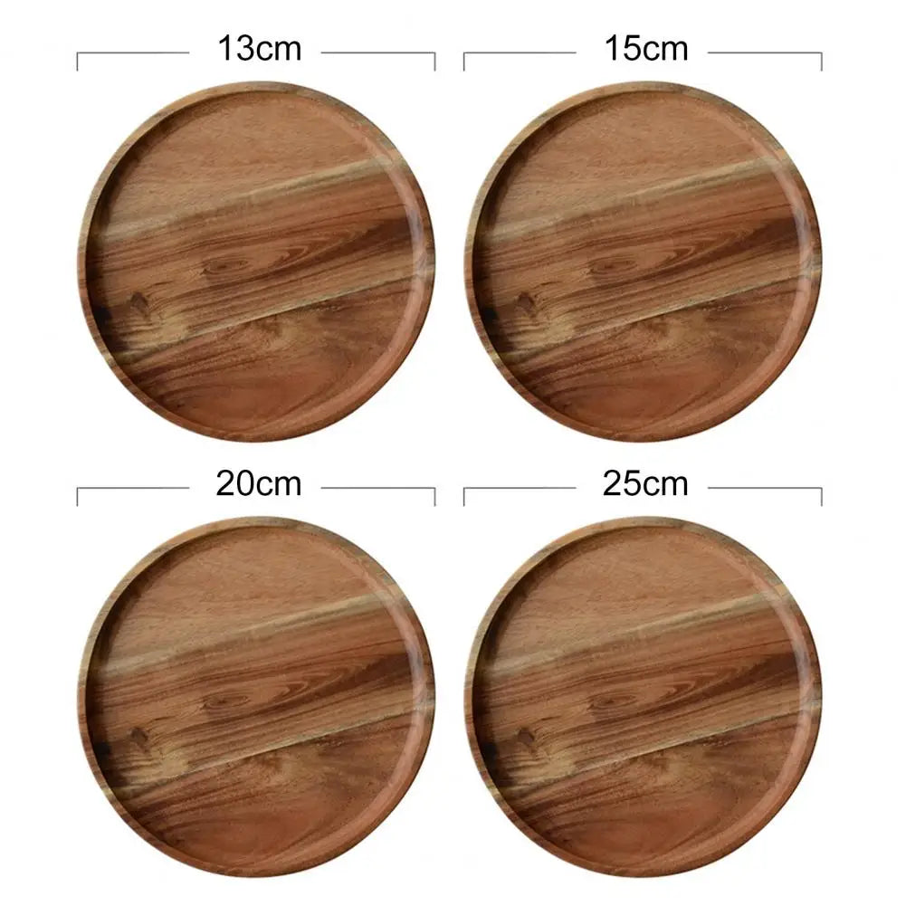 Round Wooden Tray Serving Platter