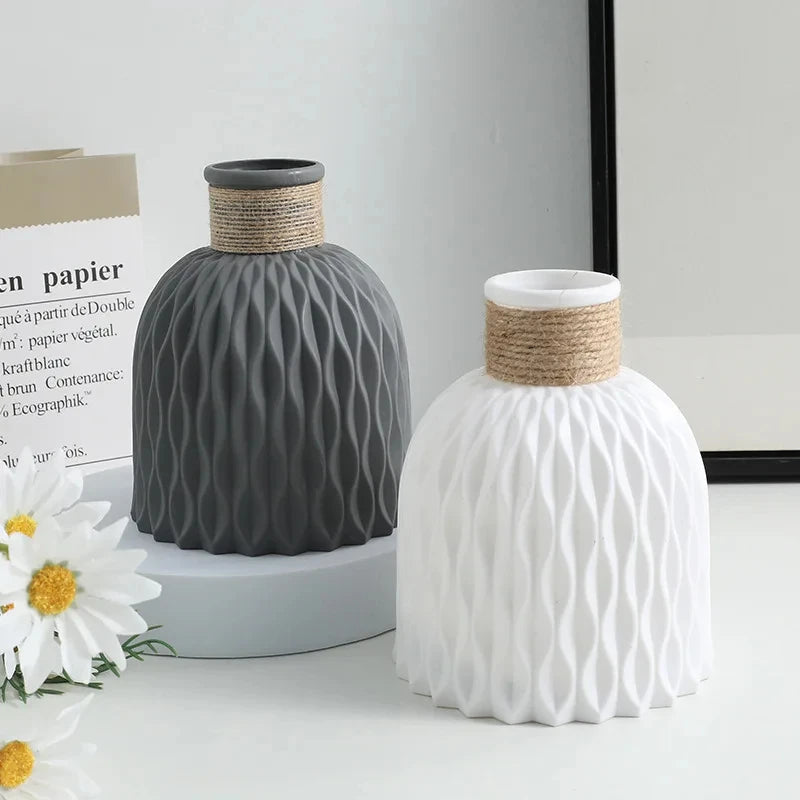 Water Ripple Plastic Vase Nordic Style